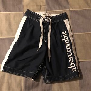 Abercrombie Navy Swimming Trunks, Size Med.